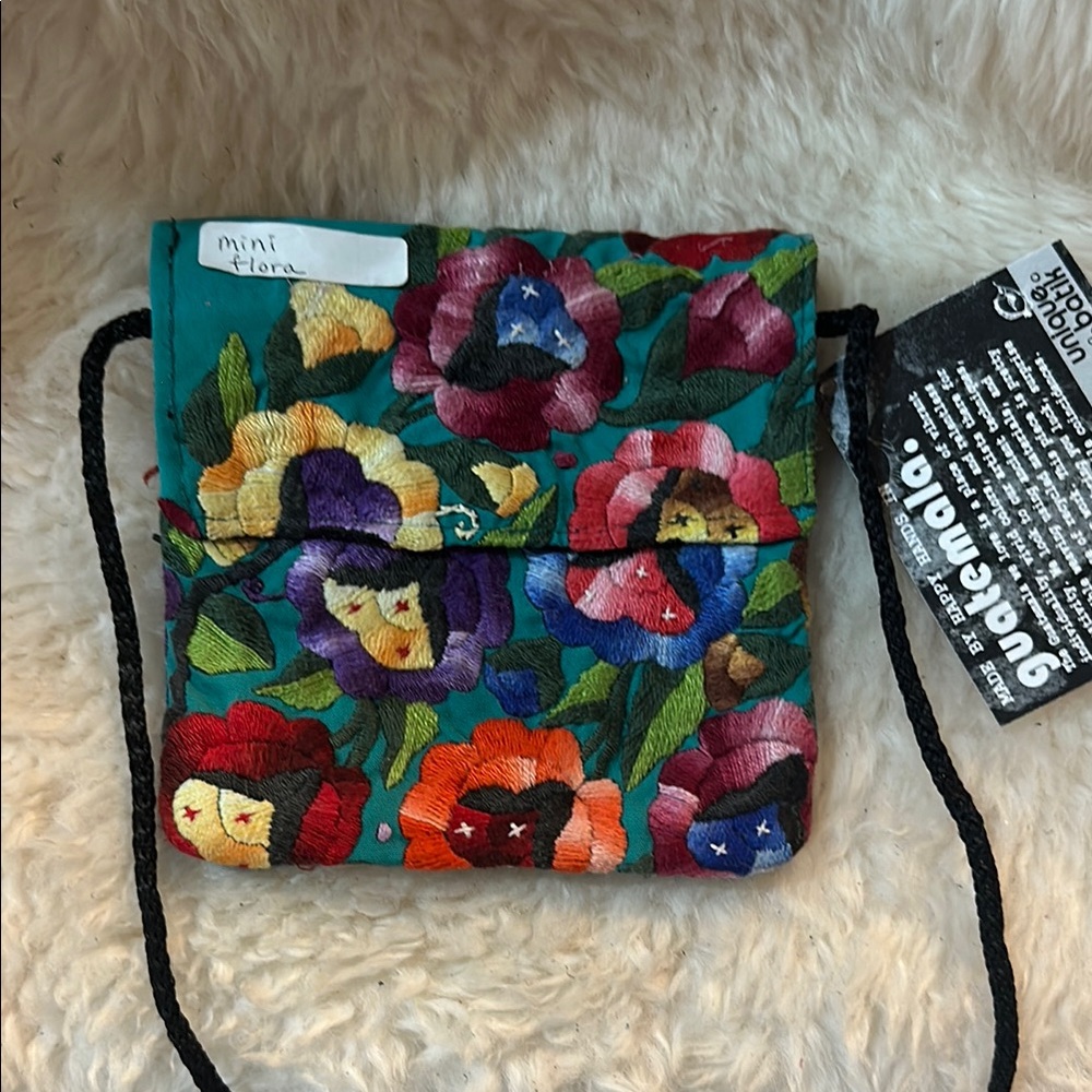 Unique Batik Floral Embroidered HandmadeCrossbody Bag